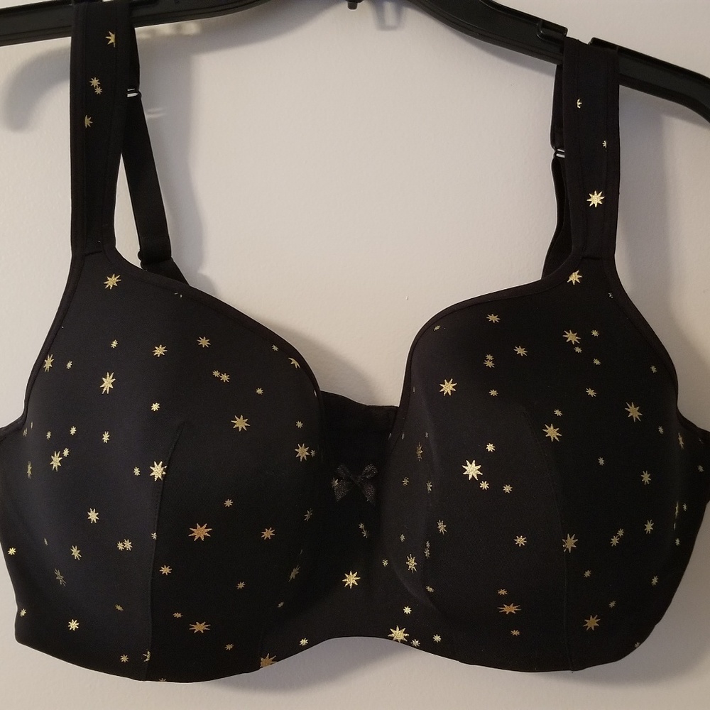 Cacique bra - black with gold stars